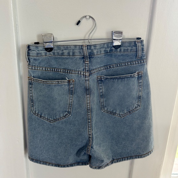 SHEIN Denim Jean Blue Wash Minimalist Bermuda Daily Shorts Size Small - Picture 4 of 12